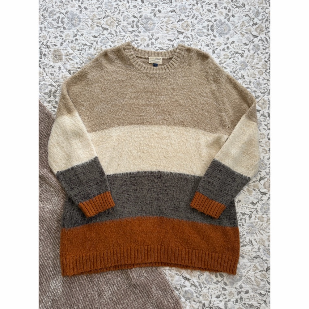 Universal Thread Colorblock Crewneck Tunic Sweater - L - EUC!